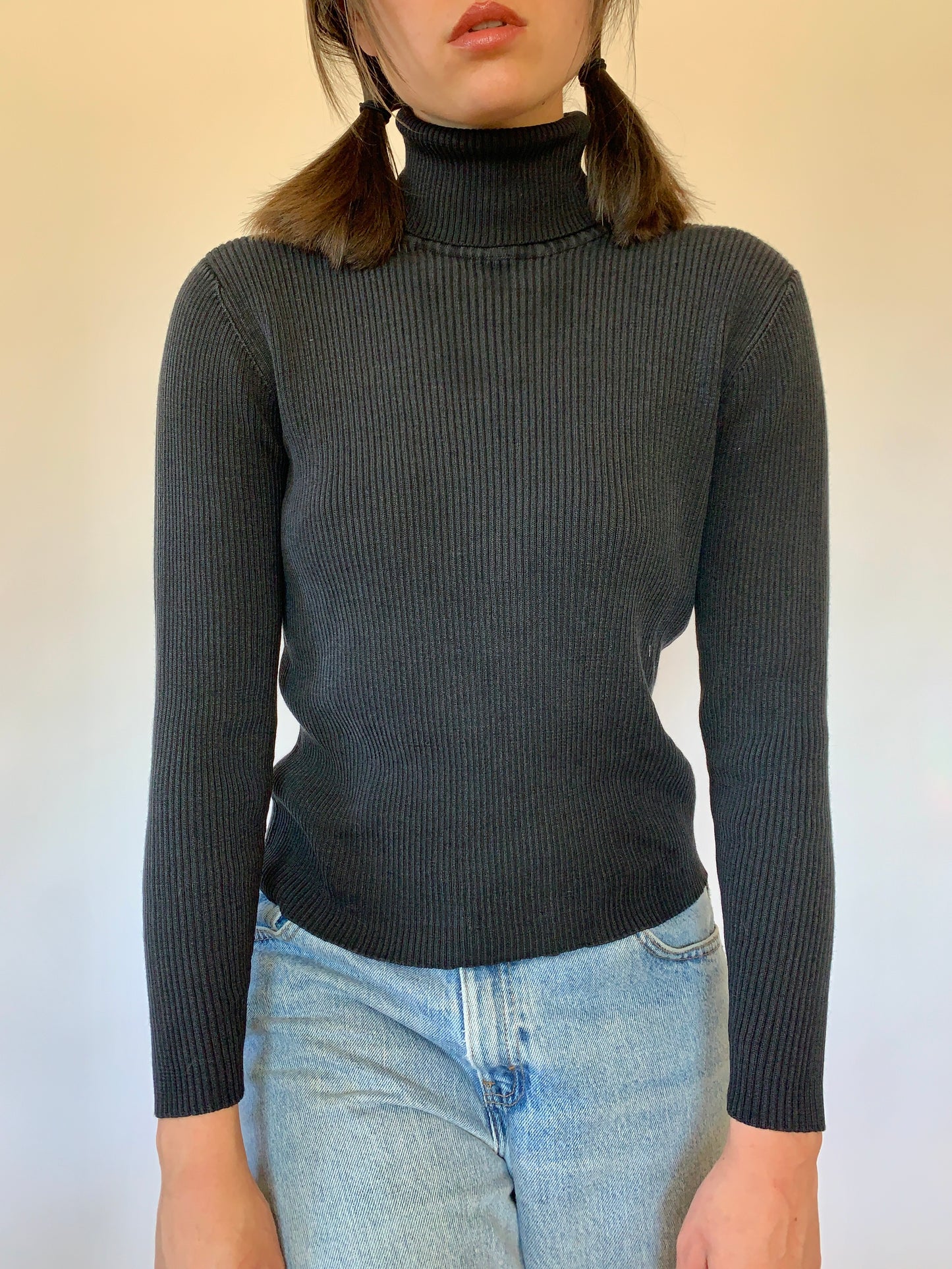 Vintage Silk Knit Turtleneck