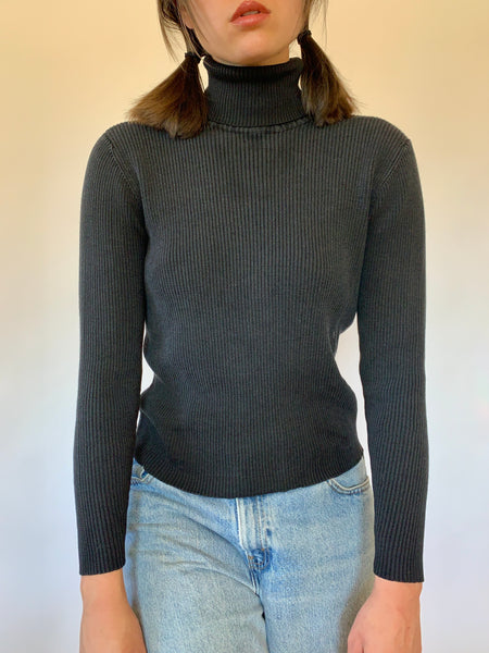 Vintage Silk Knit Turtleneck