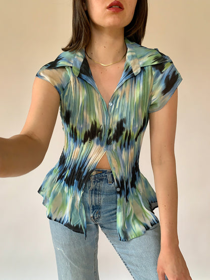 Y2K Northern Lights Blouse