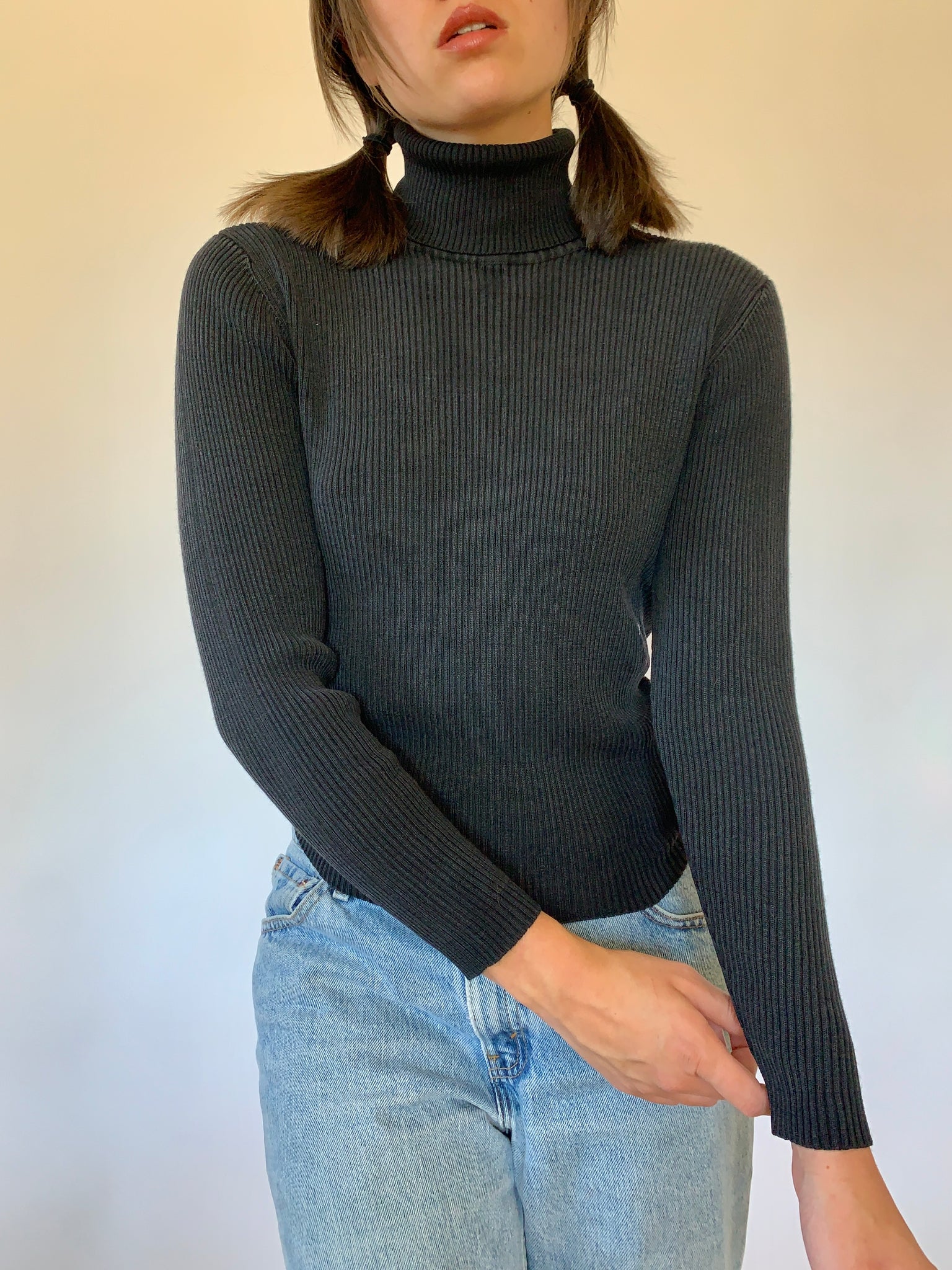 Vintage Silk Knit Turtleneck