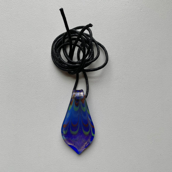 Vintage Glass Pendant Necklace