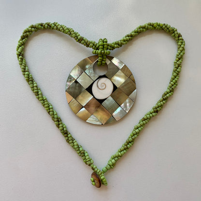Vintage Abalone Shell Necklace