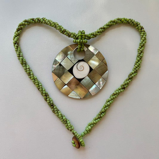 Vintage Abalone Shell Necklace