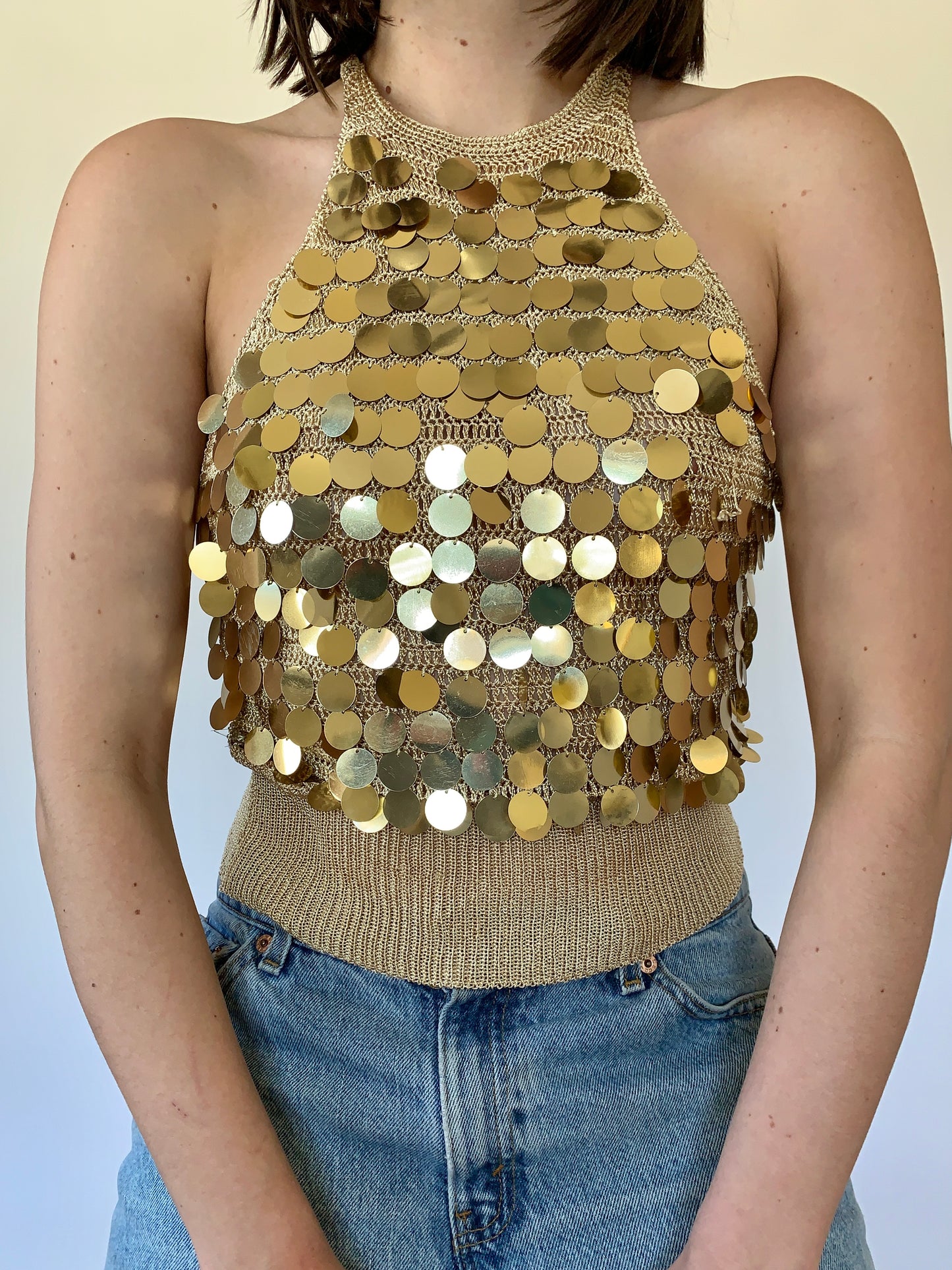 Y2K Sequin Halter