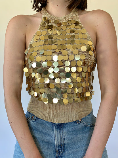 Y2K Sequin Halter