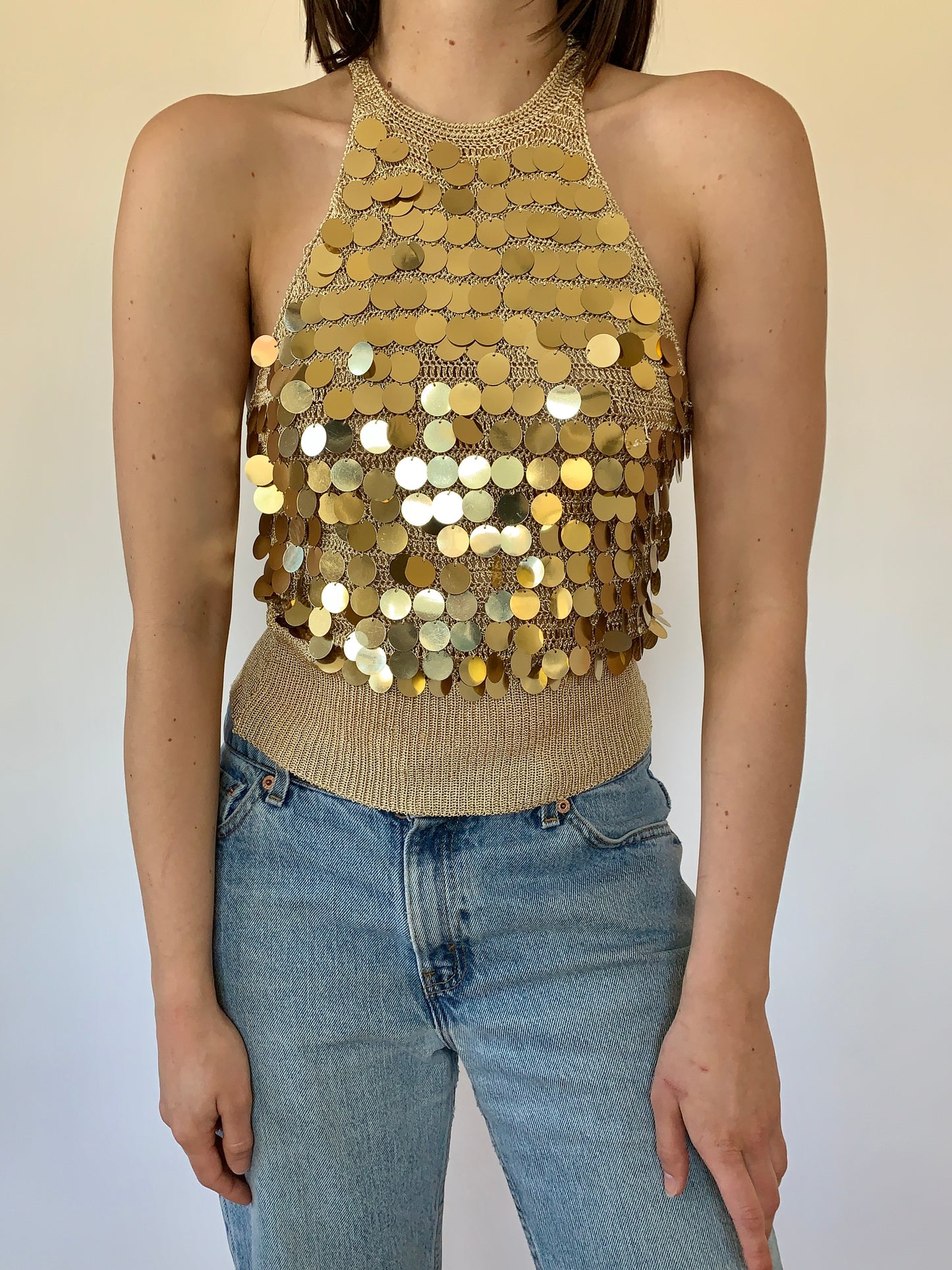Y2K Sequin Halter