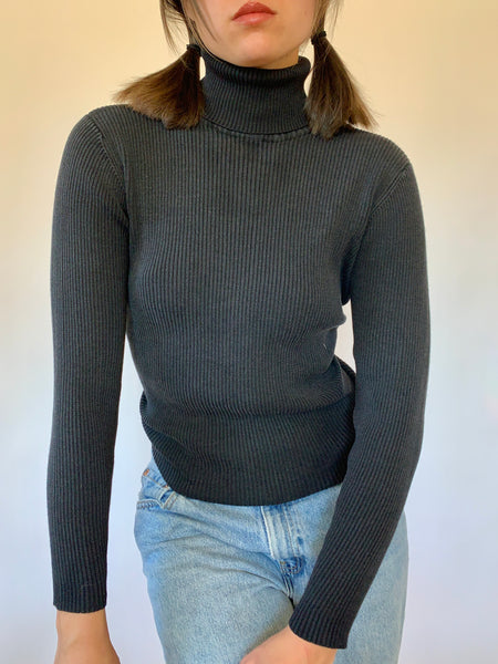 Vintage Silk Knit Turtleneck