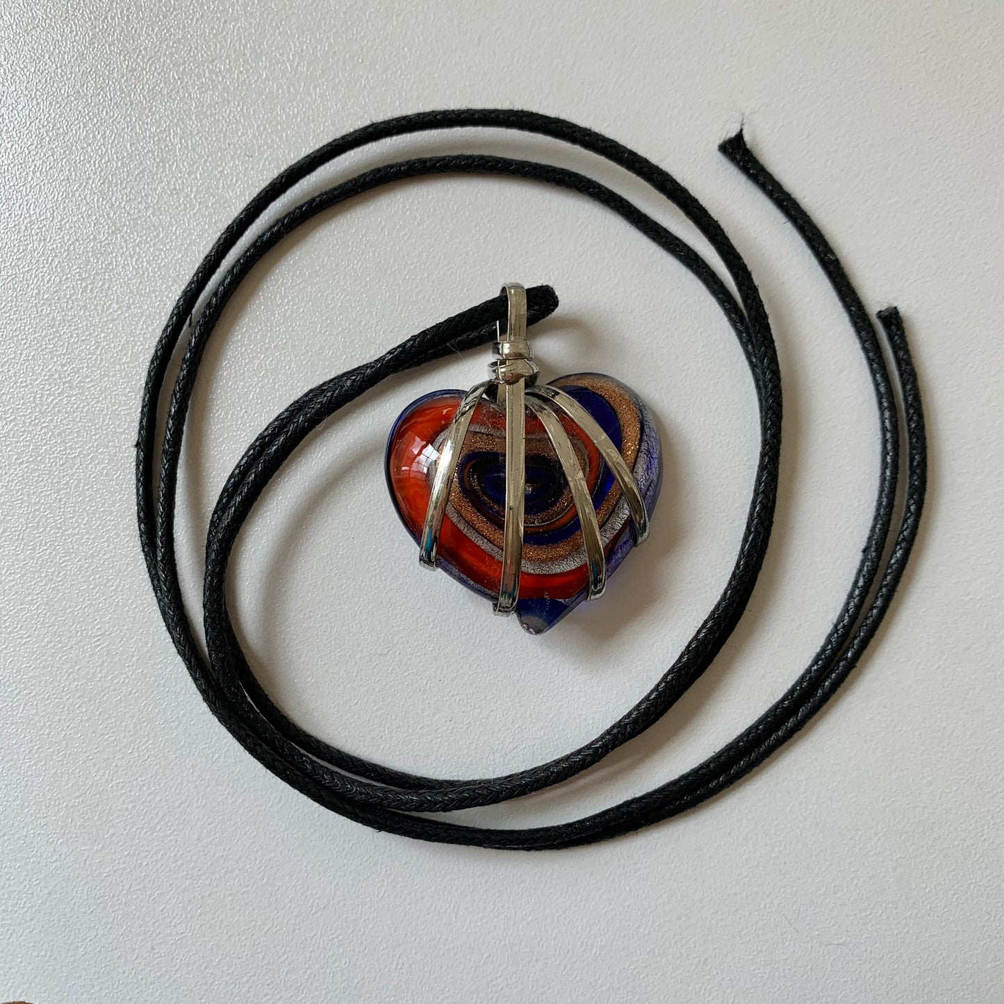 Glasswork Caged Heart Necklace