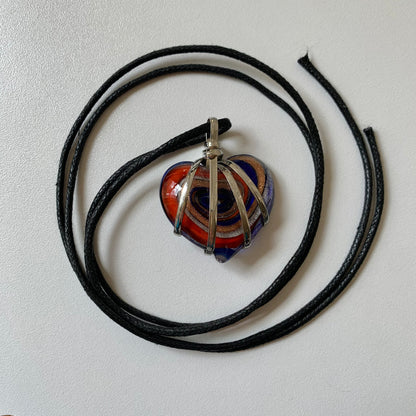 Glasswork Caged Heart Necklace