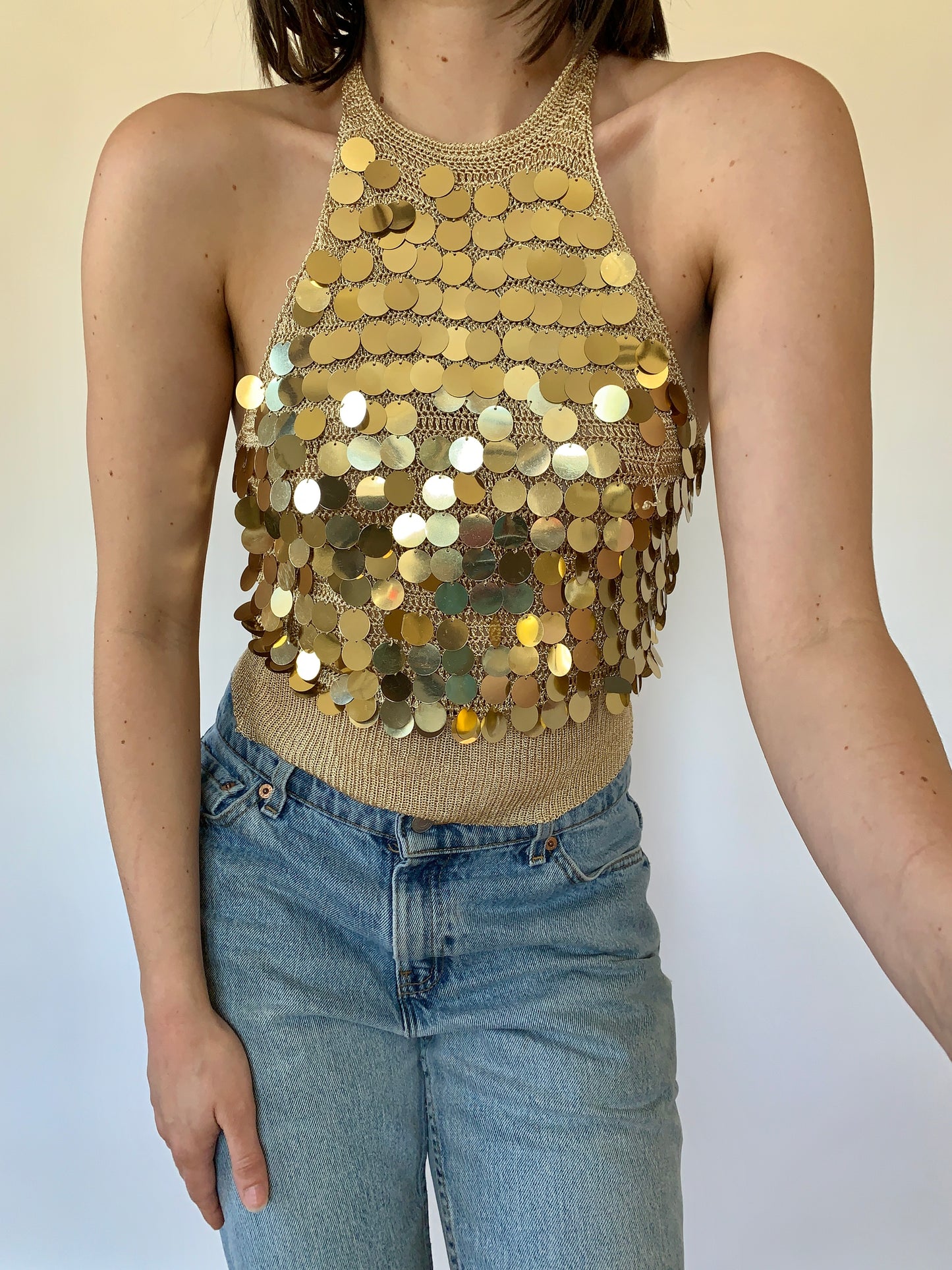 Y2K Sequin Halter