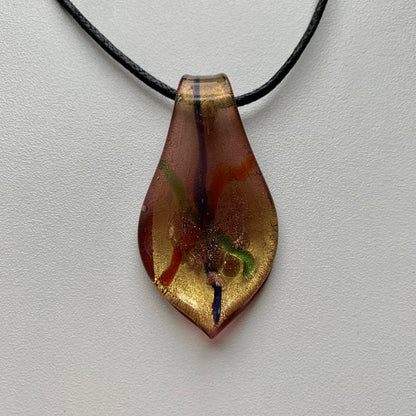 Vintage Glass Pendant Necklace