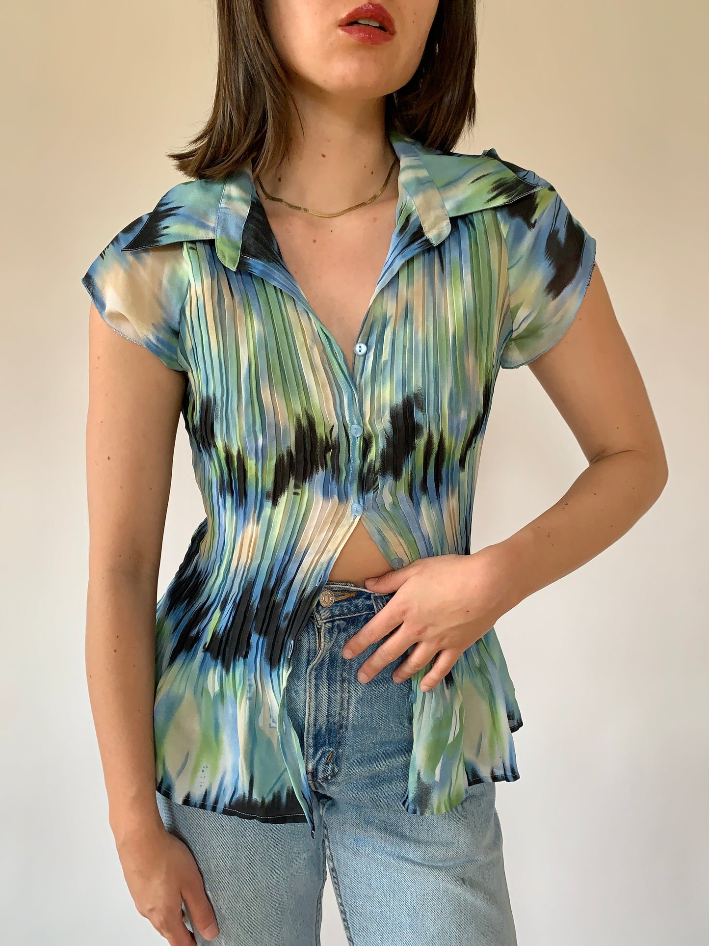 Y2K Northern Lights Blouse