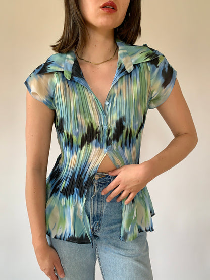 Y2K Northern Lights Blouse