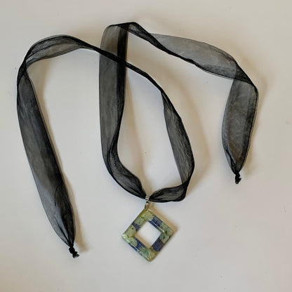 Vintage Resin Pendant Necklace