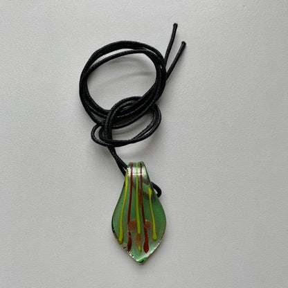 Vintage Glass Pendant Necklace