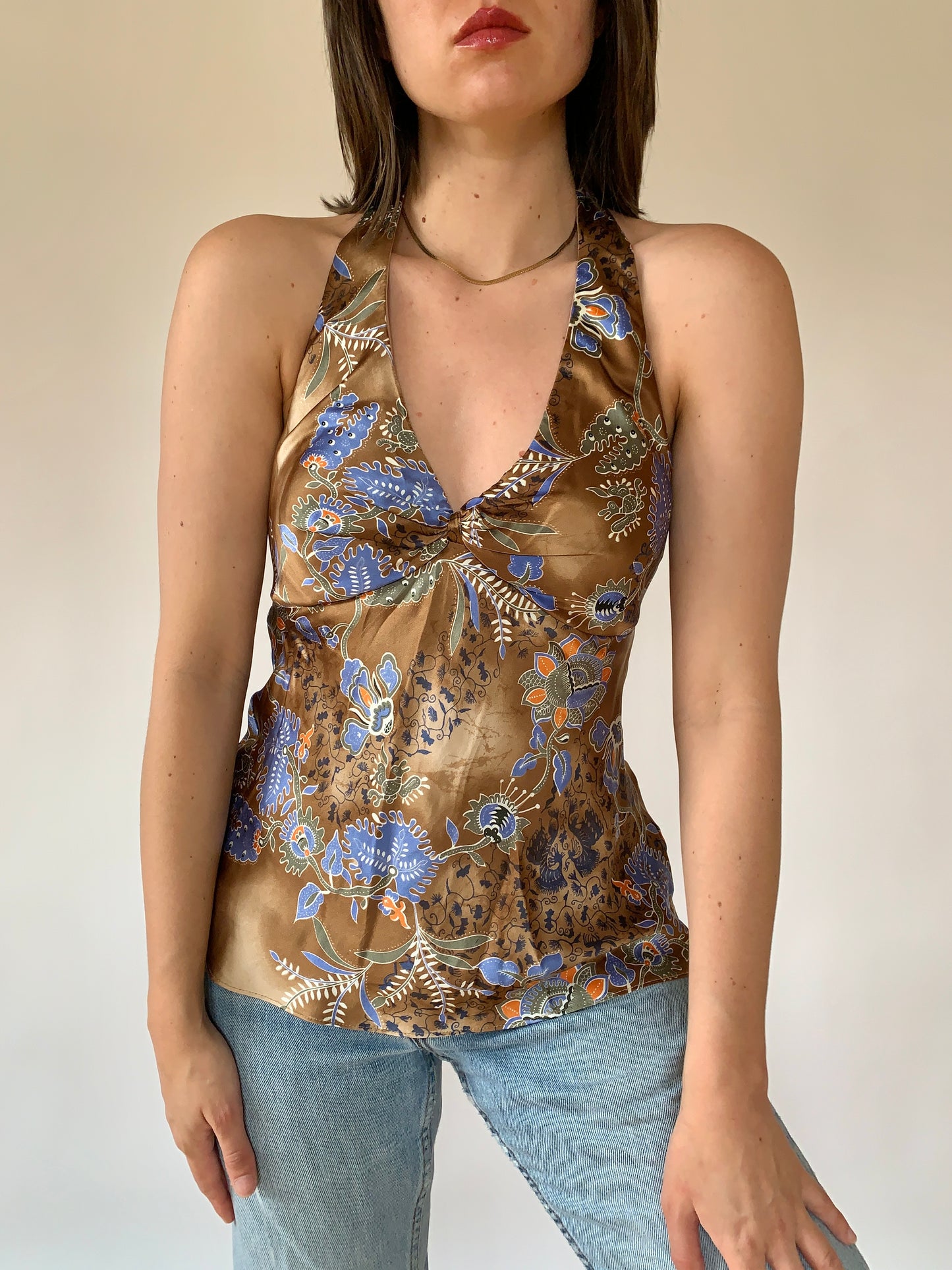 Y2K Silk Halter