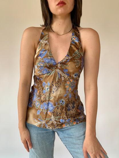 Y2K Silk Halter