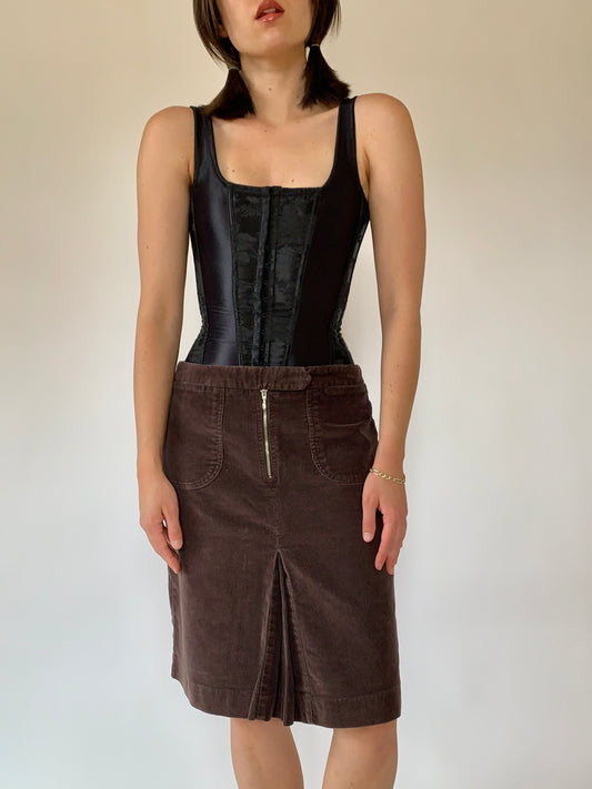 Vintage Corduroy Midi Skirt