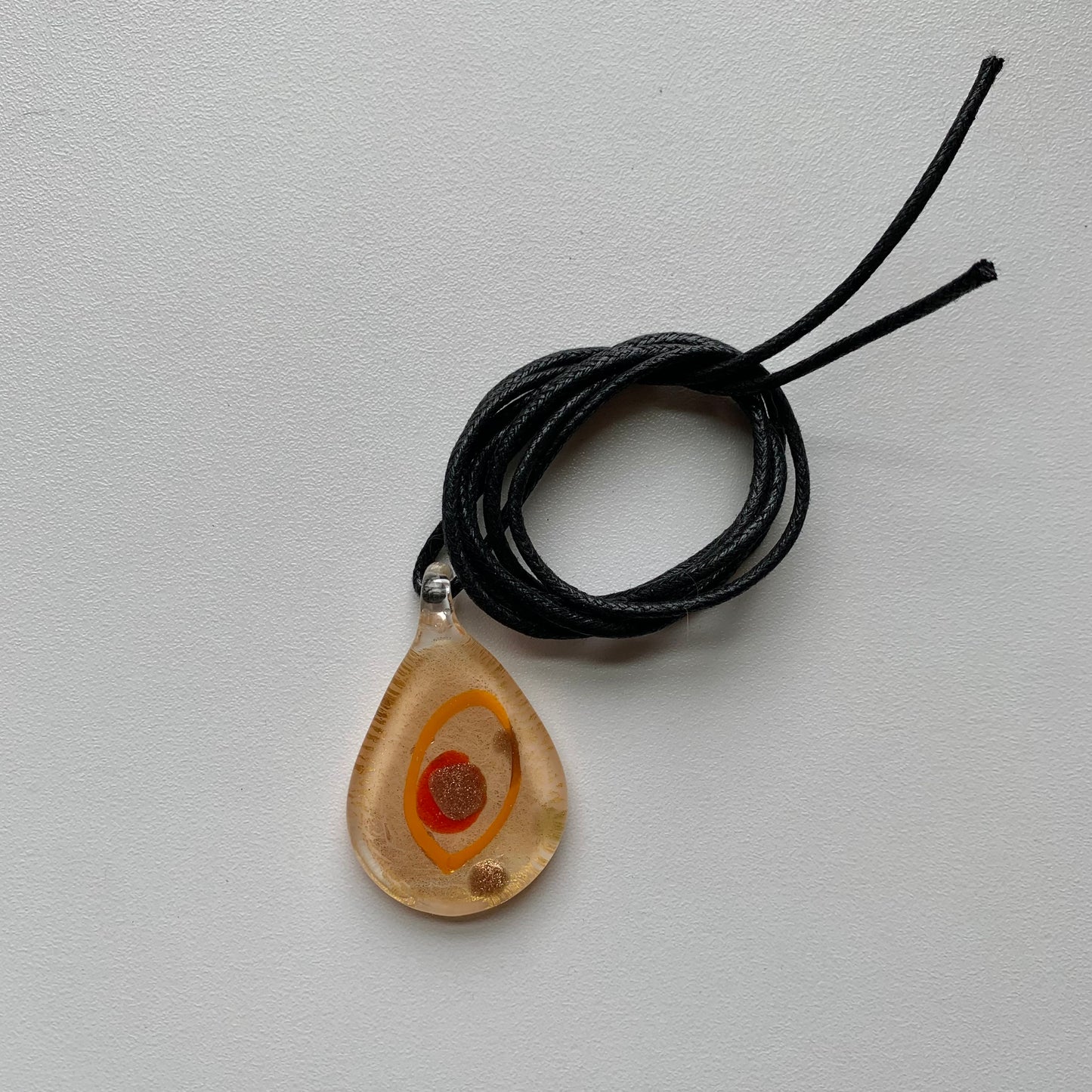 Vintage Glass Pendant Necklace