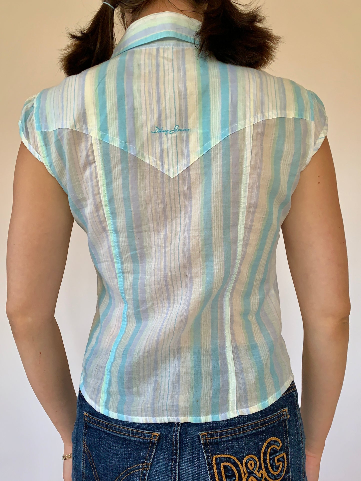 Y2K Baby Blue Blouse