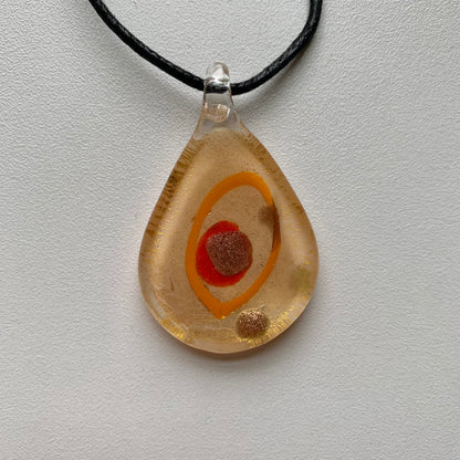 Vintage Glass Pendant Necklace