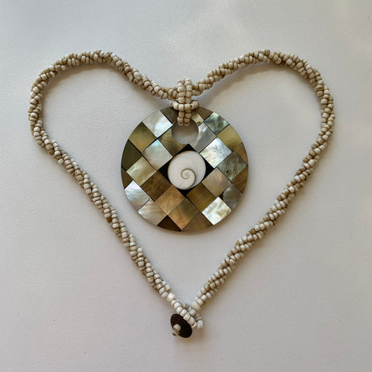 Vintage Abalone Shell Necklace