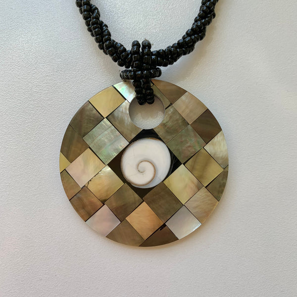 Vintage Abalone Shell Necklace