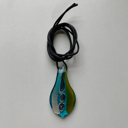 Vintage Glass Pendant Necklace