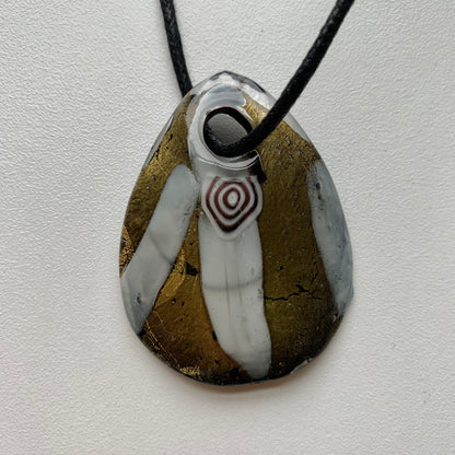 Vintage Glass Pendant Necklace
