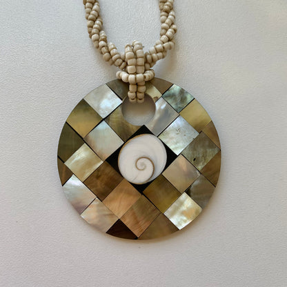 Vintage Abalone Shell Necklace