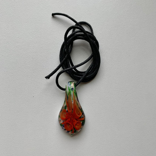 Vintage Glass Pendant Necklace