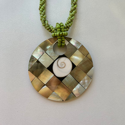 Vintage Abalone Shell Necklace