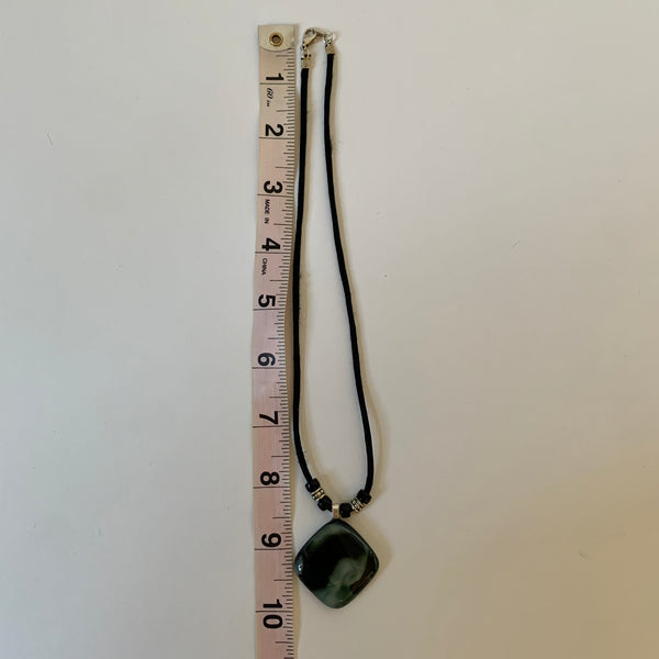 Vintage Glass Pendant Necklace