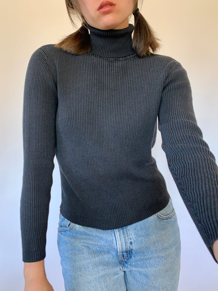 Vintage Silk Knit Turtleneck