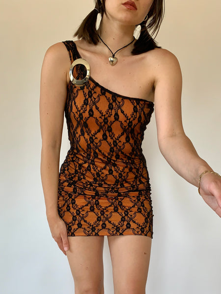 Y2K O Ring Mini Dress