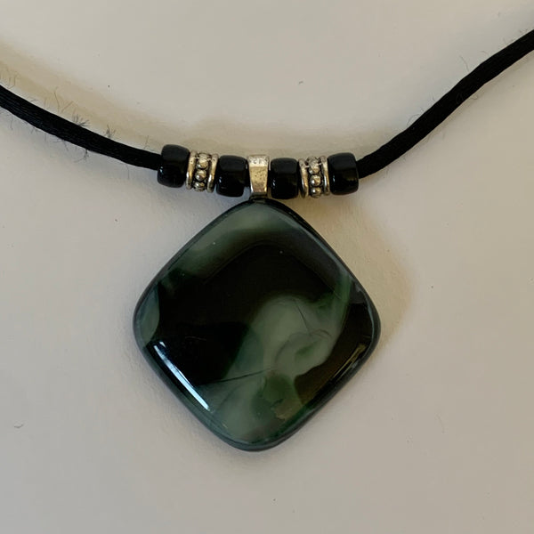 Vintage Glass Pendant Necklace