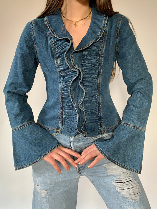 Y2K Denim Blouse