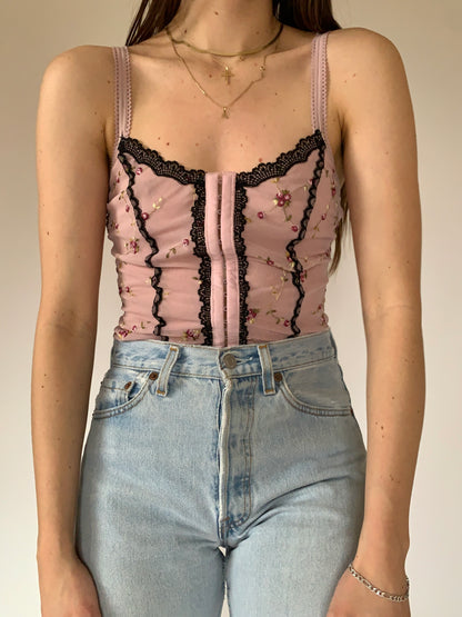 Floral Mesh Tank