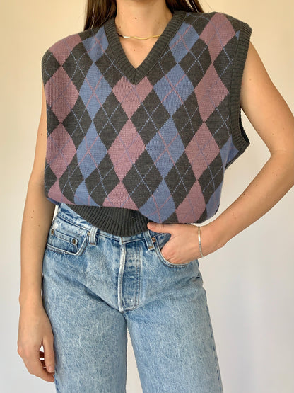 Vintage Argyle Sweater Vest
