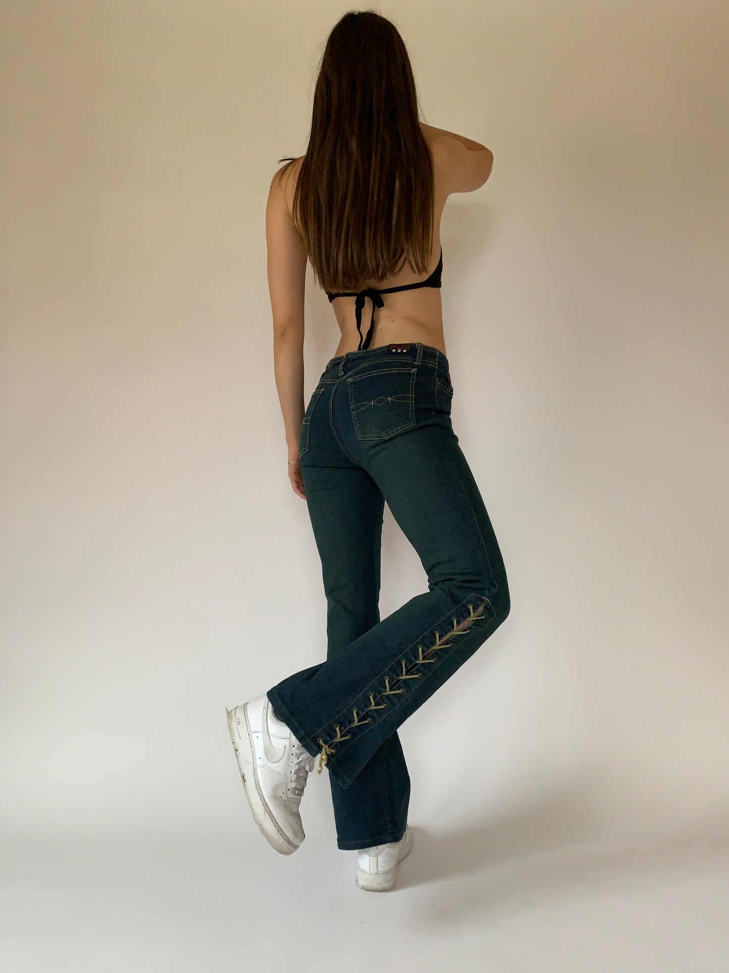 Y2K Lace Up Jeans
