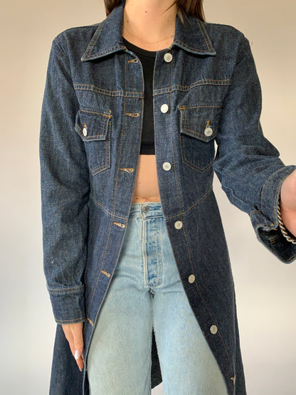 Vintage 1990s Denim Trench