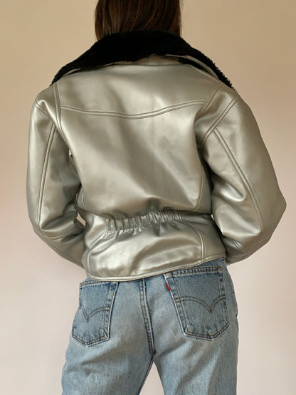 Silver & Faux Fur Jacket