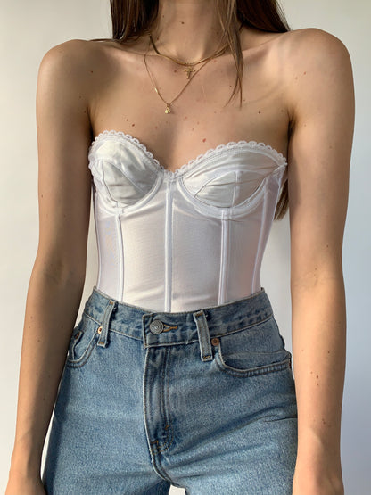 Vintage 1980s Satin Bustier