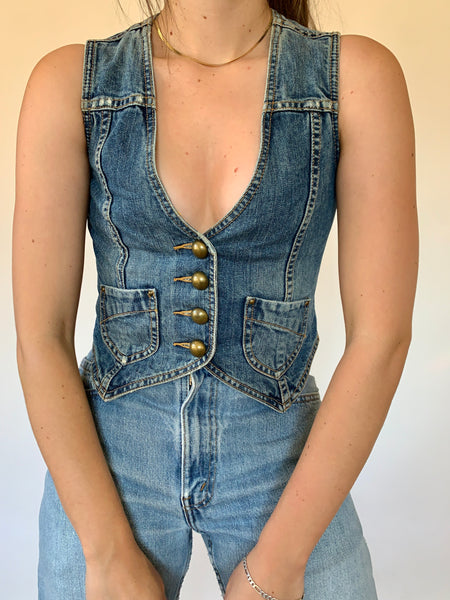 Y2K Denim Vest