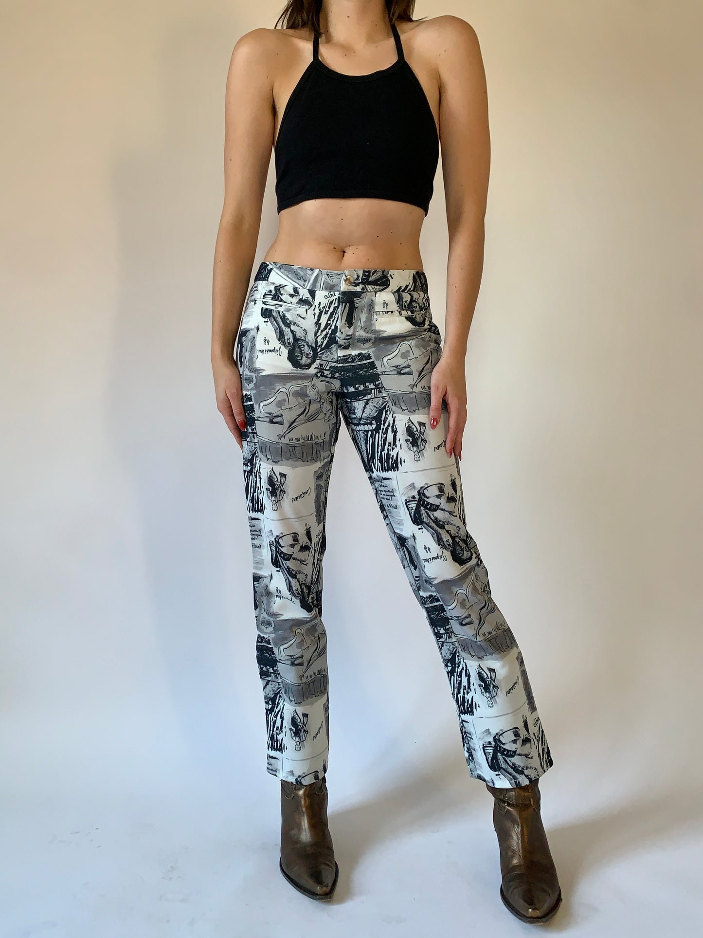 Vintage Novelty Print Pants