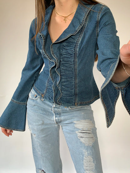 Y2K Denim Blouse