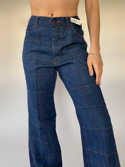 Vintage 1970s Deadstock Patchwork Jeans
