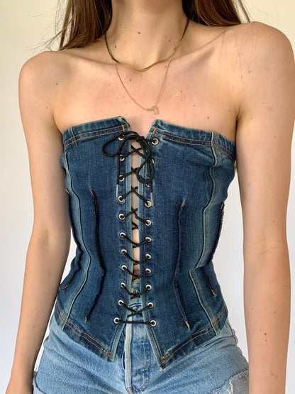 Bebe Denim Corset