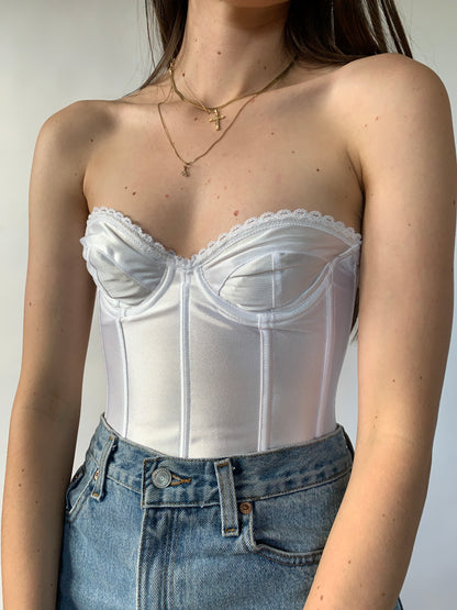 Vintage 1980s Satin Bustier
