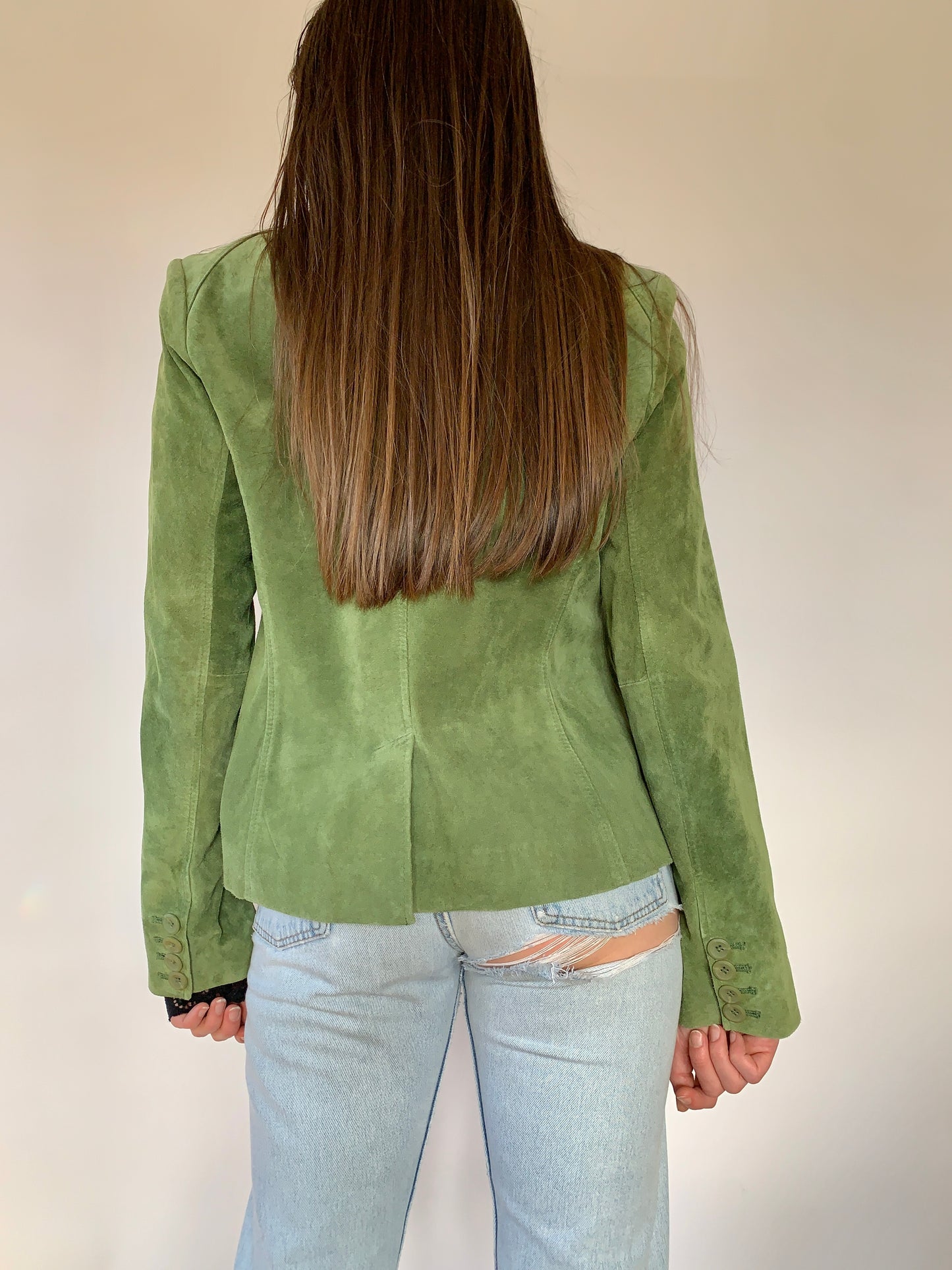 Vintage 1990s Leather Blazer